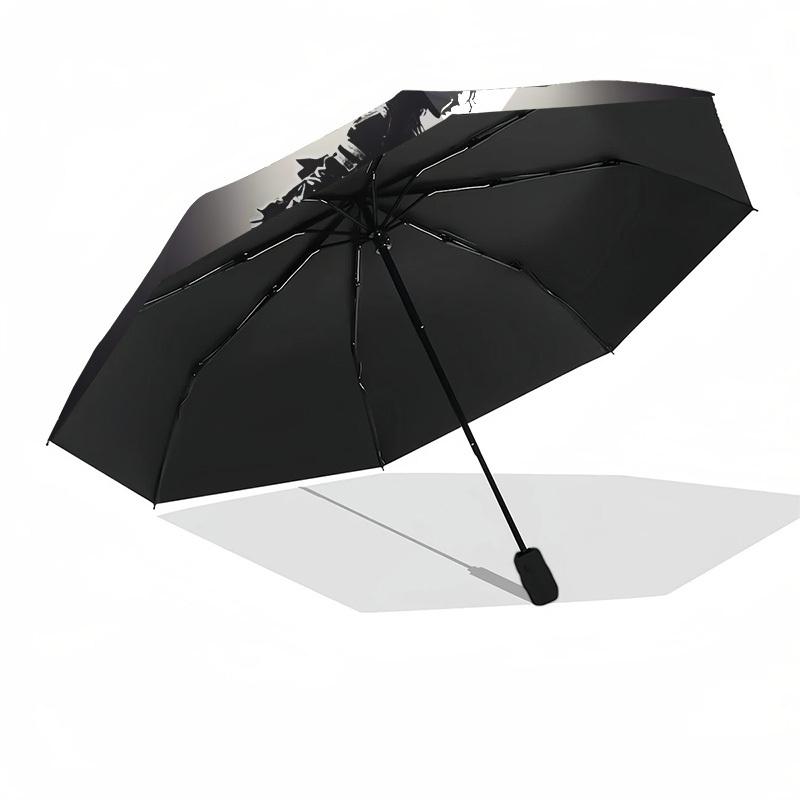 1pc Michael Jackson Automatic Folding Umbrella, Portable Collapsible Design, Casual Outdoor Accessory L1202022