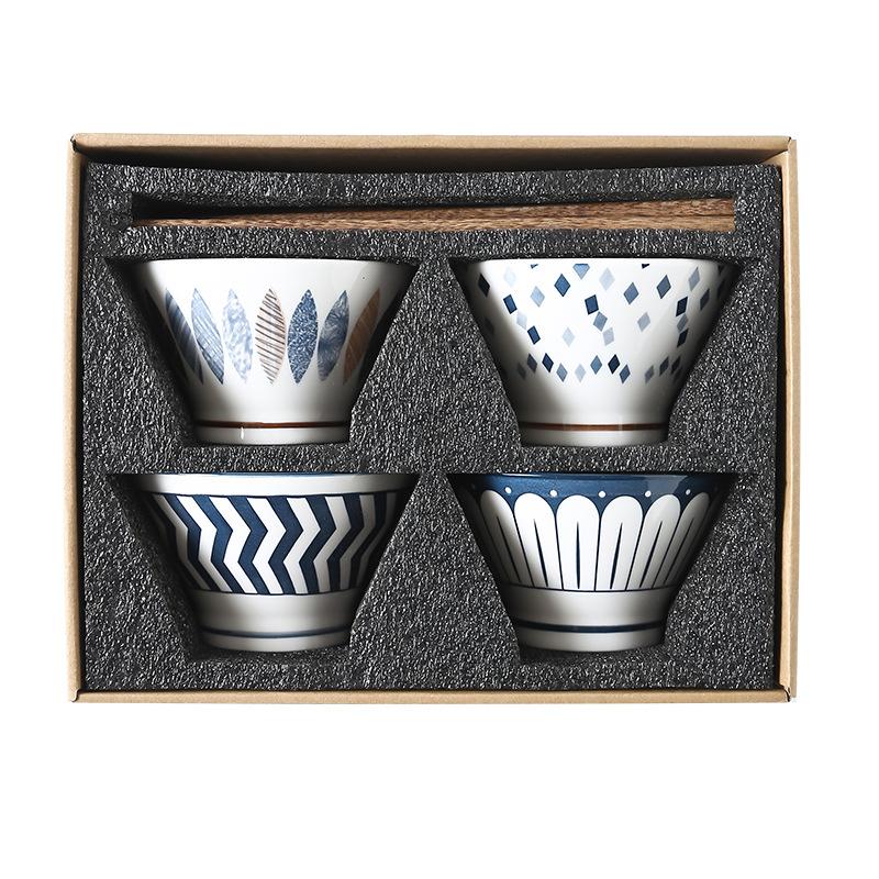 

Посуда с подглазурной росписью, подарочная коробка, керамическая пиала в форме бамбуковой шляпы, подарок-сувенир на Праздник Весны