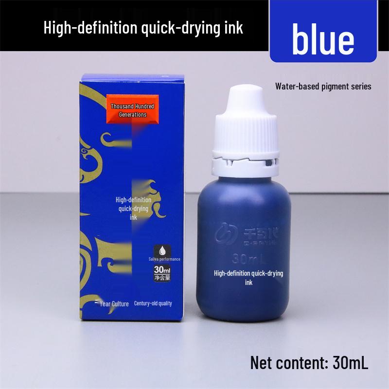 Quick-Dry Dual Ink Pad: Red, Blue & Black - Square & Round Options for Office, Oil & Water-Based Stamping