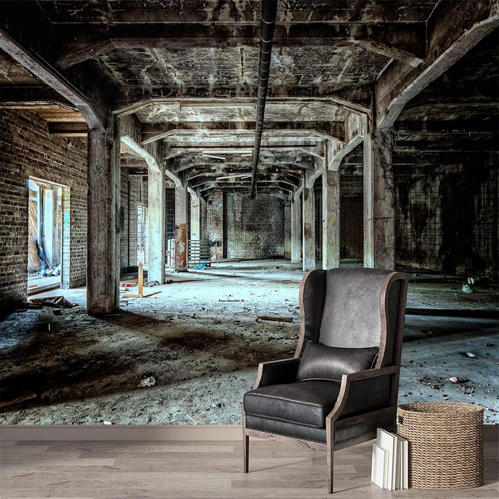 Abandoned Old Factory Buildings Wall Mural Industrial Building Wallpaper Bedroom Living Room 3d Wall Paper