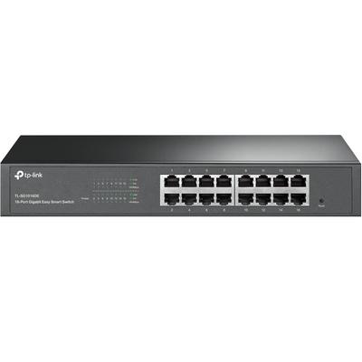 Giga kompatibilní 16portový chytrý přepínač s funkcí správy Kovové pouzdro Záruka 5 let Černá TP-Link TL-SG1016DE