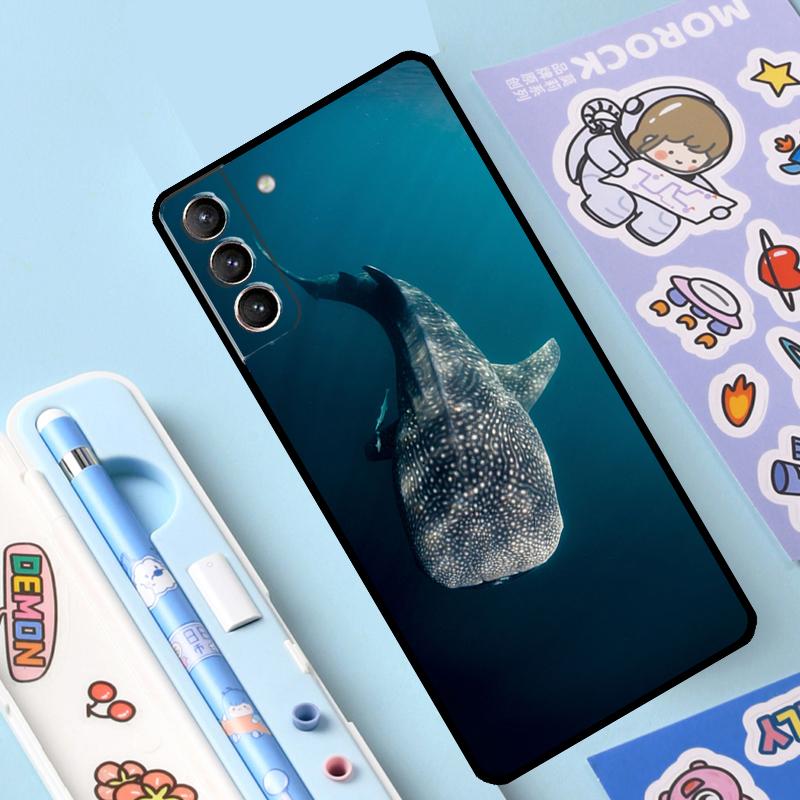 Ocean Whale Shark Animal Case For Samsung Galaxy S23 S22 S21 Ultra S20 FE S9 S10 Note 10 Plus Note 20 Ultra Full Cover