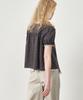 OSTKAKA Pintuck Lace Blouse Gray Check