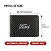 For Ford Car Driver License Cover Carbon Fiber Anti-Fur Car Driving Documents Fiesta Ranger Mondeo Escape Ecosport Fusion