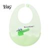 Easy Clean Toddler Bibs Silicone Baby Bib with Food Catcher Pocket, Waterproof Lightweight Adjustable Infant Eating Babies Feeding Bib, Foldable for