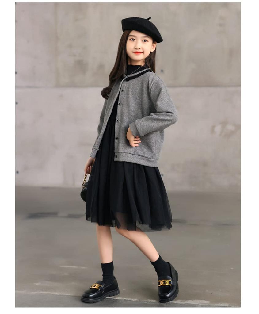 VIISEN Formal Bolero and Dress Perfect for Entrance and Graduation Piano and Sizes Size Girls' Suit, Set, Ceremonies, School, Kindergarten, Recitals,