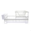 Dish Drain Rack with Tray SpaceSaving Compact Kitchenware for Apartment