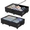 INFANZIA Under-Bed Storage with Casters, Foldable Rolling Storage Box, Easy Installation, Large Capacity Storage Container with Clear Zipper Cover and