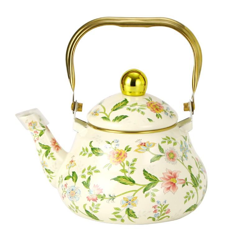 Vintage Emaliowany Ceramiczny Dzbanek na Wodę Zimny 1.5L 2.0L 2.5L Żaroodporny Kuchenka Gazowa Elektryczna Retro Styl Koreański