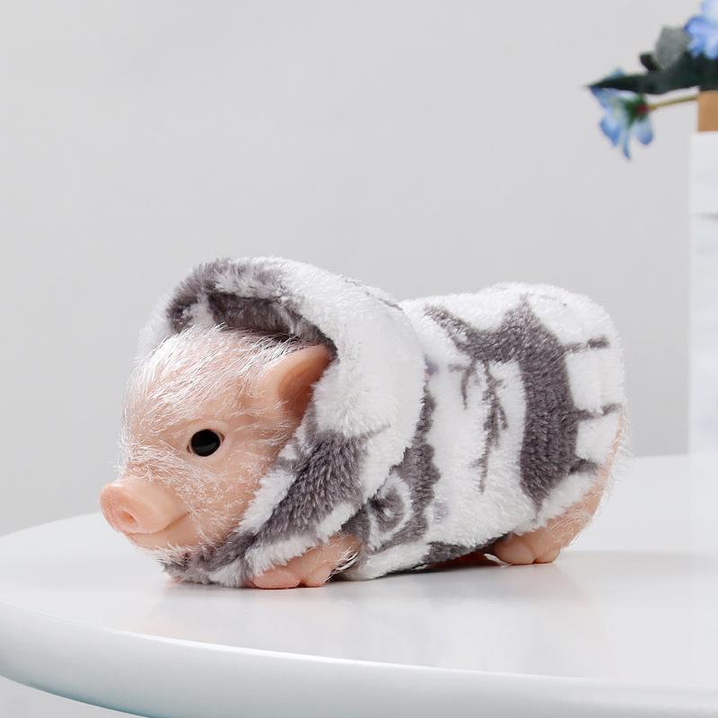 Silikon Ferkel Mini-Tierfiguren Set Realistisch Lebensecht Weich Niedlich Tier Zubehör für Zuhause Schreibtisch Geschenk für Freunde Kinder