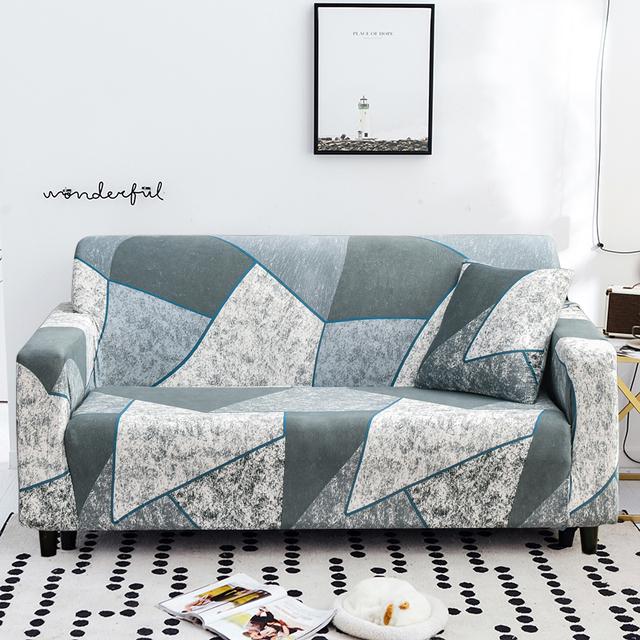 Printed Stretchy Sofa Cover Elastic Polyester Spandex Couch Covers ,Universal Fitted Sofa Slipcover For Sofa Household Furniture Protective Cover