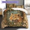 Forest Leopard  Pattern Bedding Quilt Set Quilt Cover Pillowcase Home Decoration  Gift (1 * Duvet Cover + 2 * Pillowcase, Without Core)