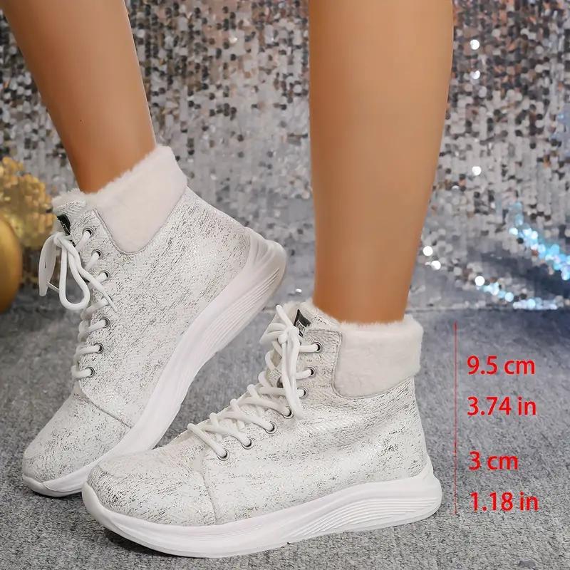 

Зимние женские короткие ботинки на шнуровке с плоским дном, простые, с острым носком 43 белый