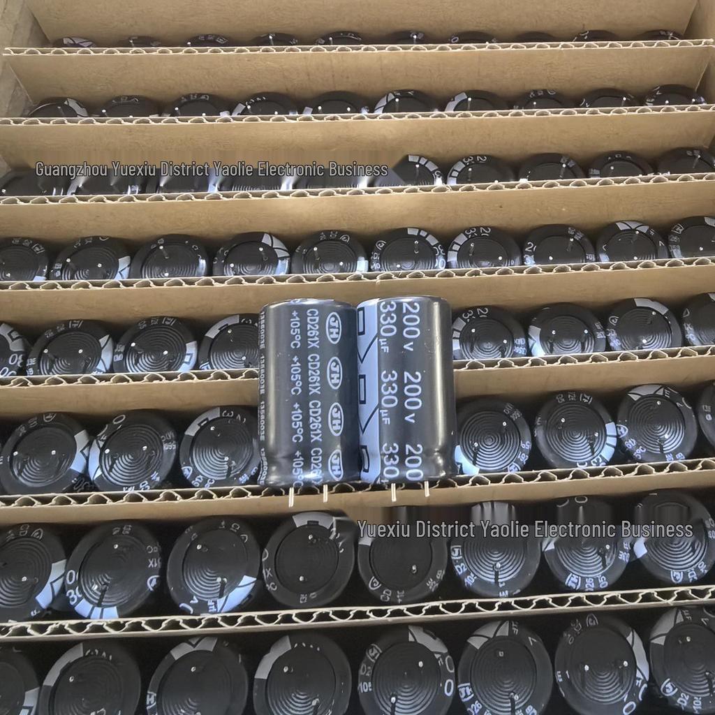 200V 330uF JiangHai Electrolytic Capacitor 18x30mm Short Lead