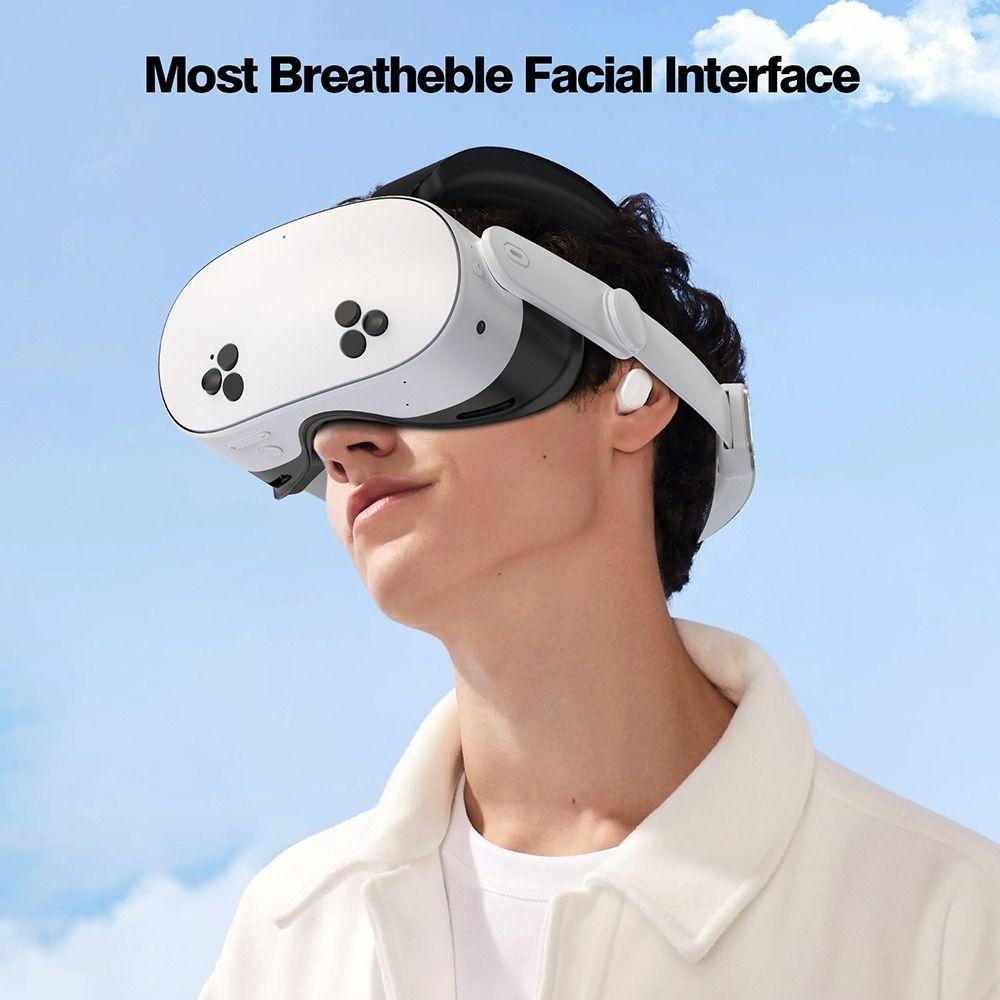 PU Leather Face Mask 3-in-1 Facial Interface Bracket Replacement Kit for Meta Quest 3S
