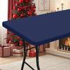 Christmas Decorative Tablecloth, Elastic Fit Tablecloth For 6ft Rectangular Tables, Stretchable And Washable Patio Tablecloth, Suitable For Outdoor