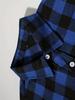 European Size Plaid Hooded Short-Sleeved Men's Cardigan Shirt with Double Pocket Flap