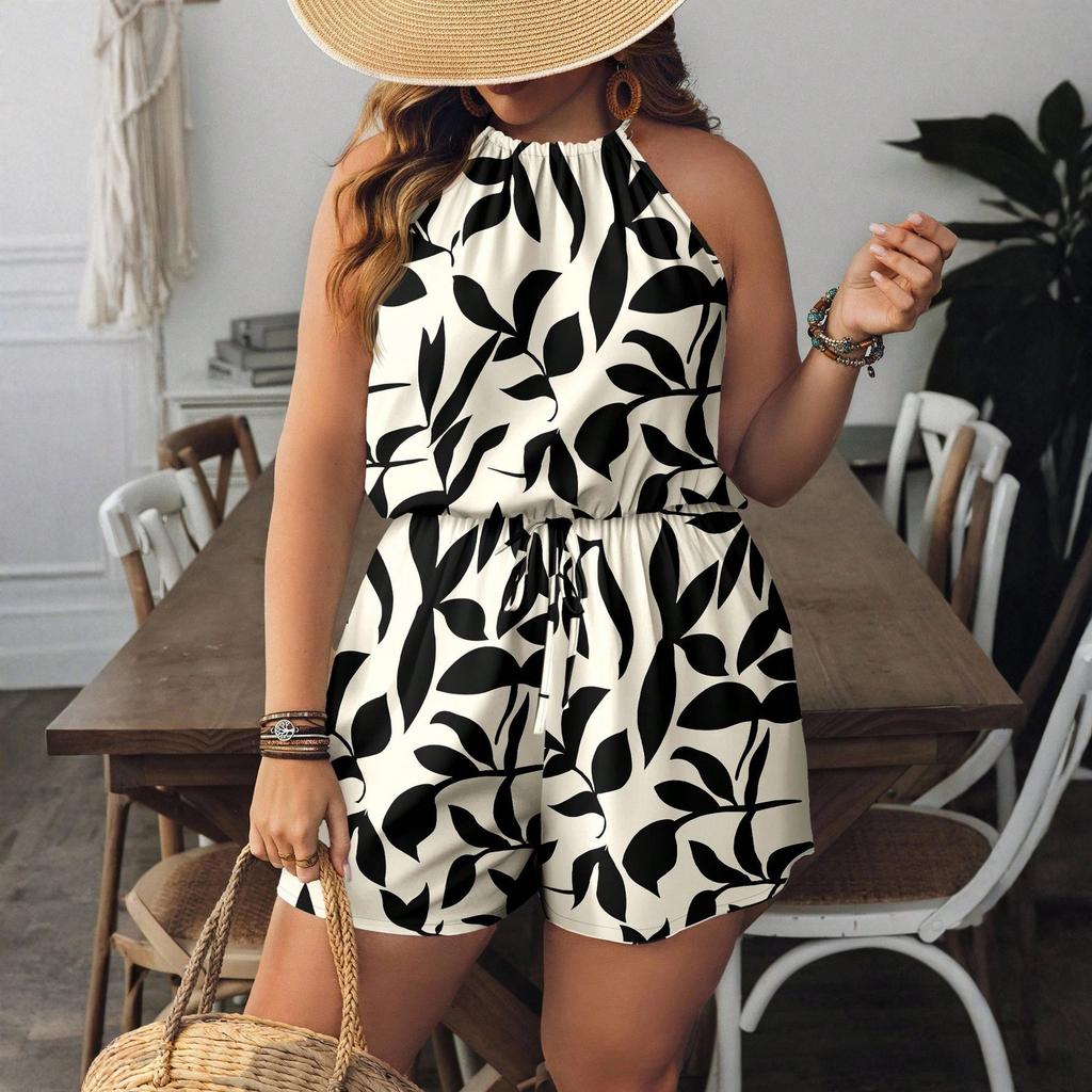 Women's Fashionable Casual -color One-piece Pants