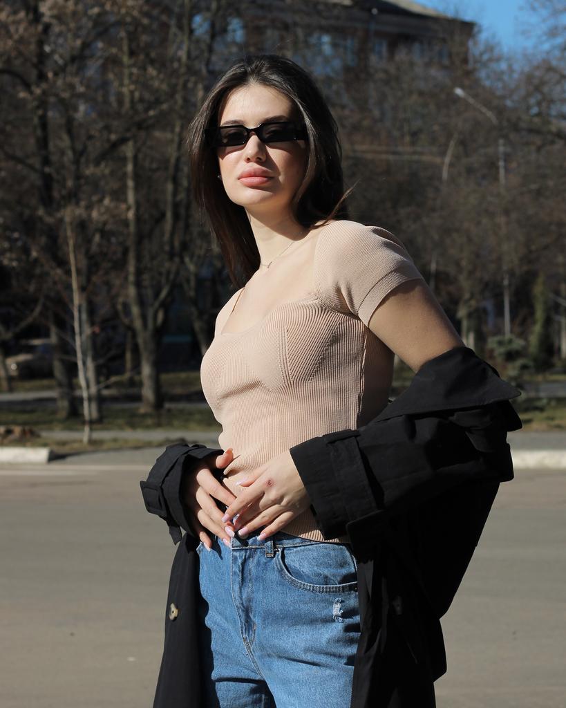 Футболка Style 55688 Бежевая