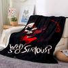 1pc Joker Serious Flannel Throw Blanket Lightweight Soft Warm All Season Blanket for Sofa, Bed, Travel,L1028154