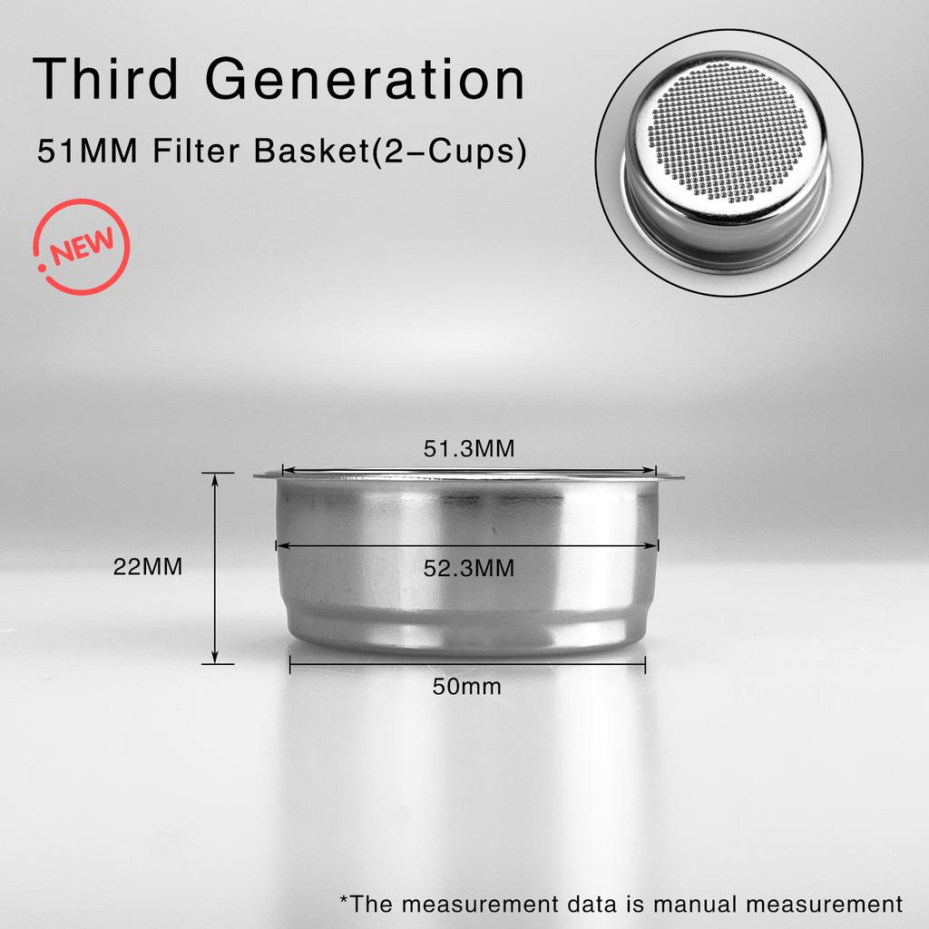 51Mm Coffee Filtration Basket Spare Stainless Steel For Delonghi Bottomless Portafilter Espresso Good Accessories Barista Tool