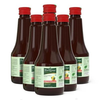 Torque Torzyme Sirop d'Enzymes Digestives Protéines Naturelles - 200ml (Paquet de 6)