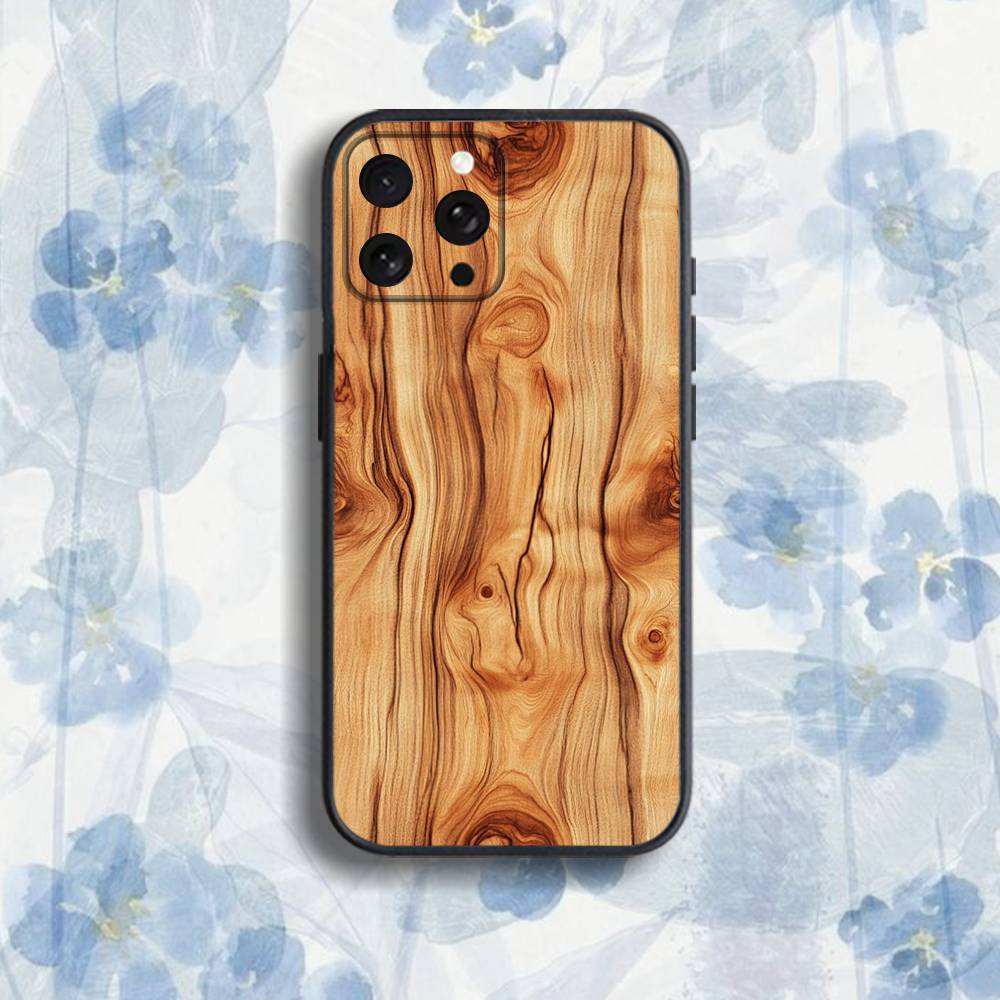 N-Natural W-Wood-es Phone Case For iPhone 17,16,15,14,13,12,Pro,Max,Plus,E,SE4,Air,Mini Black Soft Box iPhone14Pro