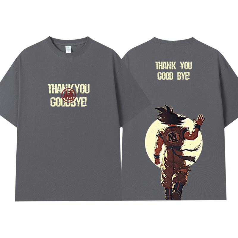 Dragon Ball Goku Koszulka z Krótkim Rękawem Pamiątkowa Japońska Koszulka z Okrągłym Dekoltem 2D Anime dla Chłopców na Lato