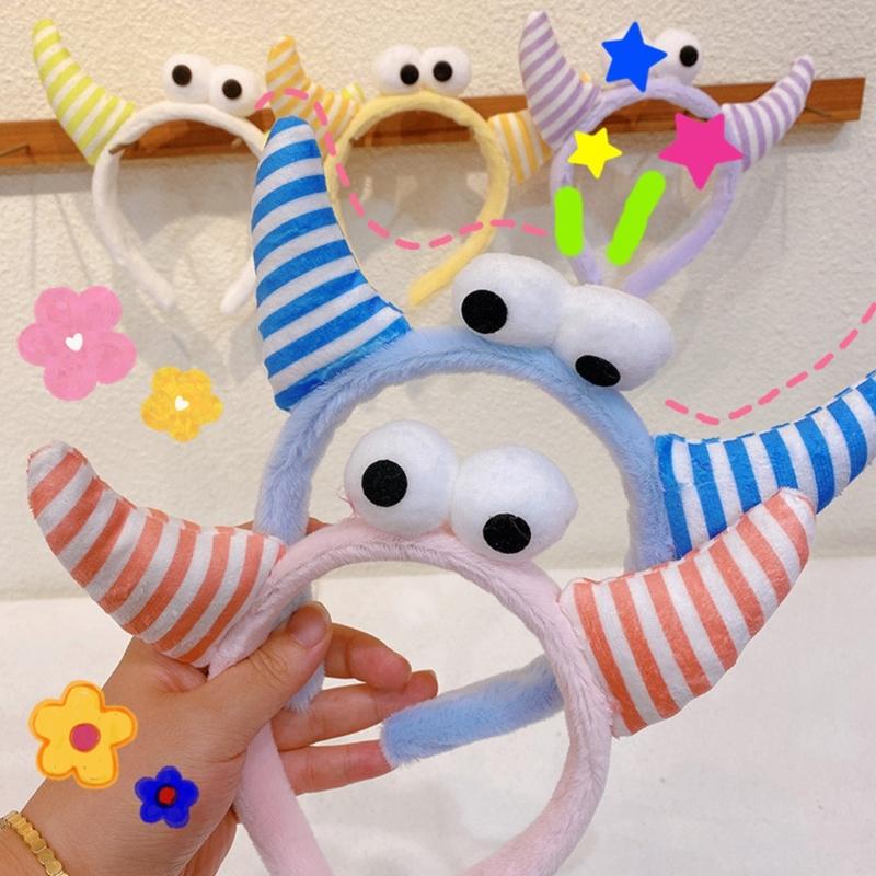 Girls Cartoon Headbands Funny Clown Horn Headwear Hair Bands Accessories Spring Hair Bands Birthday Party