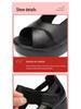 New Summer Thick Sole Open-Toe One-Strap Cutout Roman Wedge Sandals for Mid-Aged & Elderly Mothers