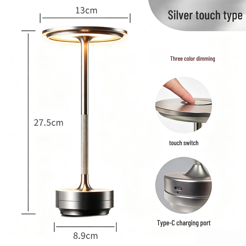 *LED Touch Desk Lamp with USB Charging - High-End Table & Bedside Night Light*