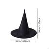 6 Pieces Halloween Witch Hat Wizard Cap Headwear Headgear Sorceress Pointed for