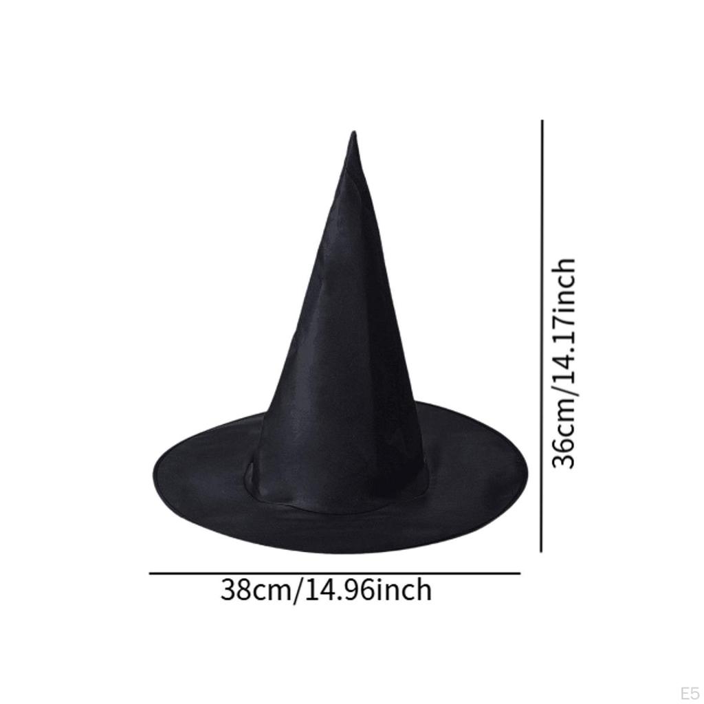 6 Pieces Halloween Witch Hat Wizard Cap Headwear Headgear Sorceress Pointed for