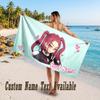 Kpop Demon Hunters Design Beach Towel Custom Text Large Towel for Beach Vacation