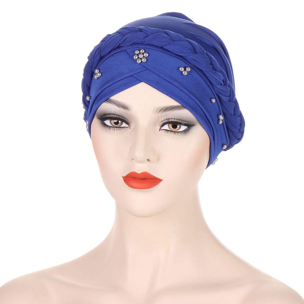 New Asian Style Dome Hat Summer Polyester Beaded Headwrap For Men And Teens