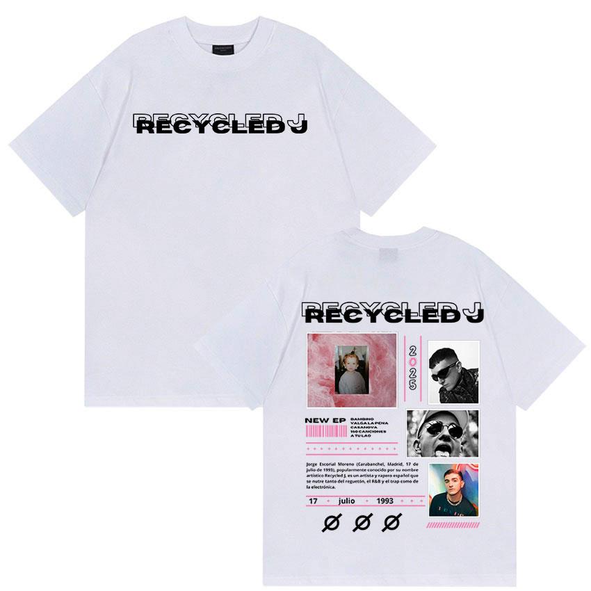 Rapper RECYCLED J Tour Album 2025 Merch T-Shirt Men's Retro Hip Hop Gothic Clothing T Shirt Casual Cotton Short Sleeve