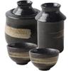 Sake Set of Cup, Wine Glass Set,Ceramic Cups, Crafts Wine Glasses,4 Pieces Japanese Style Traditional Retro Porcelain Crafts/Wine Jug/Wine Jar, Wine