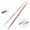 New Dual-ended Stainless Steel UV Gel Clean Stick Cuticle Pusher Nail Polish Remover Triangle Rod