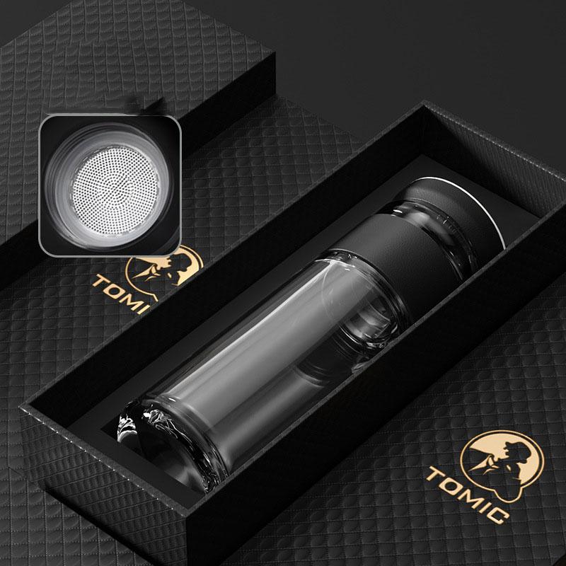 TeMeiKe Double-Layer Insulated Glass Cup