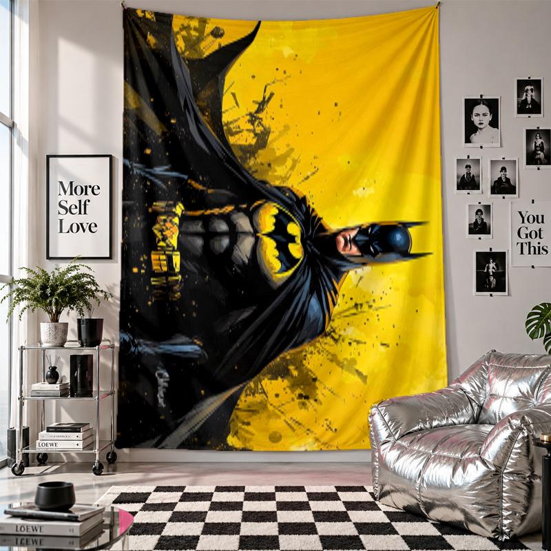 Wall TapestryBatman Art Hanging Cloth Decorative Background Cover for Room Decoration