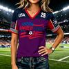 Women's Casual Letter Print Short Sleeve T-Shirt Top for Daily Wear