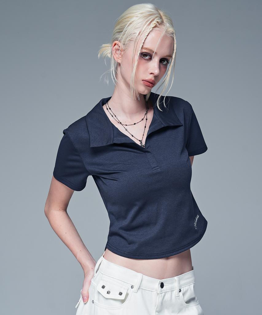 AVANDRESS Dion Sorona Open Collar Tee_3 Colors