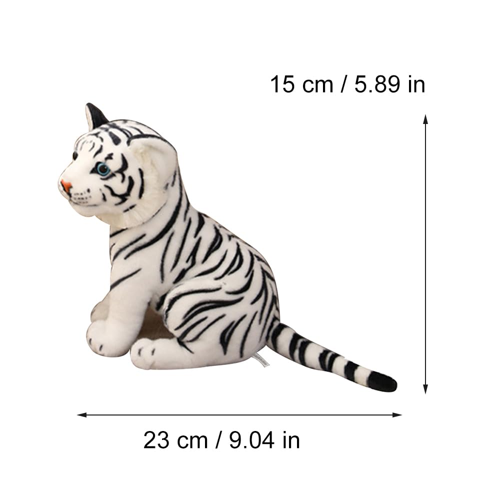 STOBOK Simulation Tiger Doll, White Tiger Plush Toy, Lucky Tiger Plush Toy, Tigger Plush Toy, Tiger Plush Toy, Parrot Plush Toy, Simulation Tiger