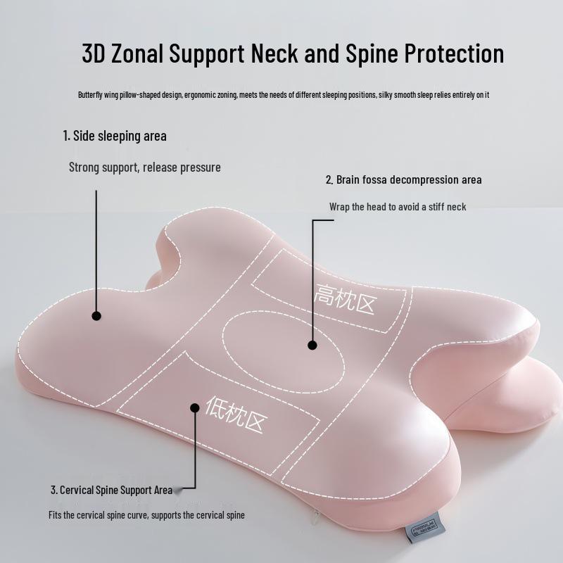 Ergonomic 3D Memory Foam Butterfly Pillow for Neck Support and Deep Sleep