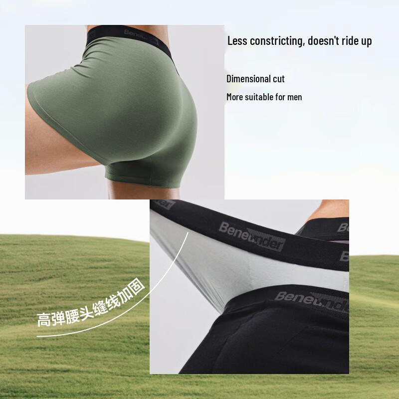 beneunder Men's Modal Anti-Bacterial Boxer Briefs (3-Pack)