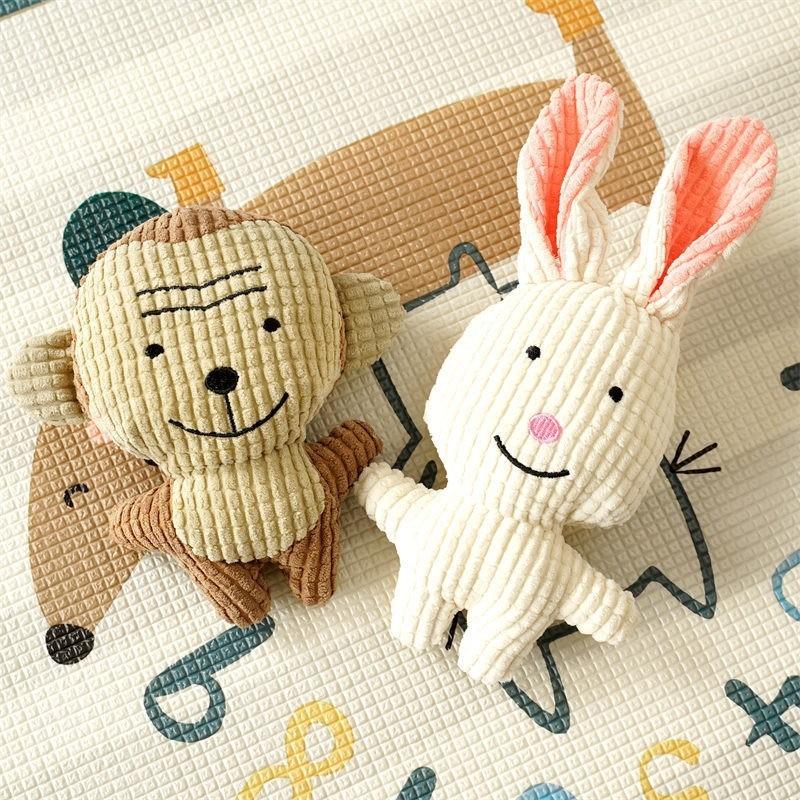 Pet Bites Resistant Dog Teeth Grinding Plush Self-entertaining Teddy Dog Cat Voice Toy Cat