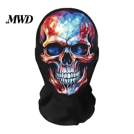 Lightweight Comfortable Tactical Mask Skull Print Halloween Balaclava, Breathable Mesh Full Face with Cool Cosplay Costume Accessories 3D Print,