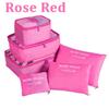 7Pcs Folding Travel Organizer Storage Bags Wardrobe Cube Suitcase Packing Set Storages Luggage Clothes Shoe Box