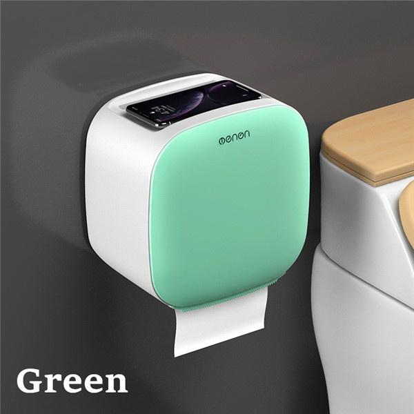 Punch-free Toilet Paper Holder Box Waterproof Storage Toilet Paper Storage Rack Paper Towel Kitchen Bathroom Storage Box