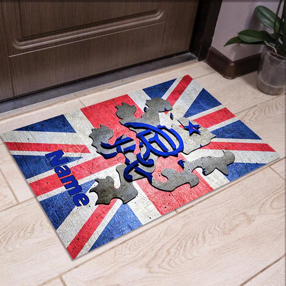 Custom Name Rangers F.C Printed Carpet,Rug for Office Chair Living Room Bedroom Kitchen Room Decor Gifts.